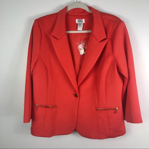 Monroe & Main Jackets & Blazers - Monroe & Main NWOT orange one button blazer